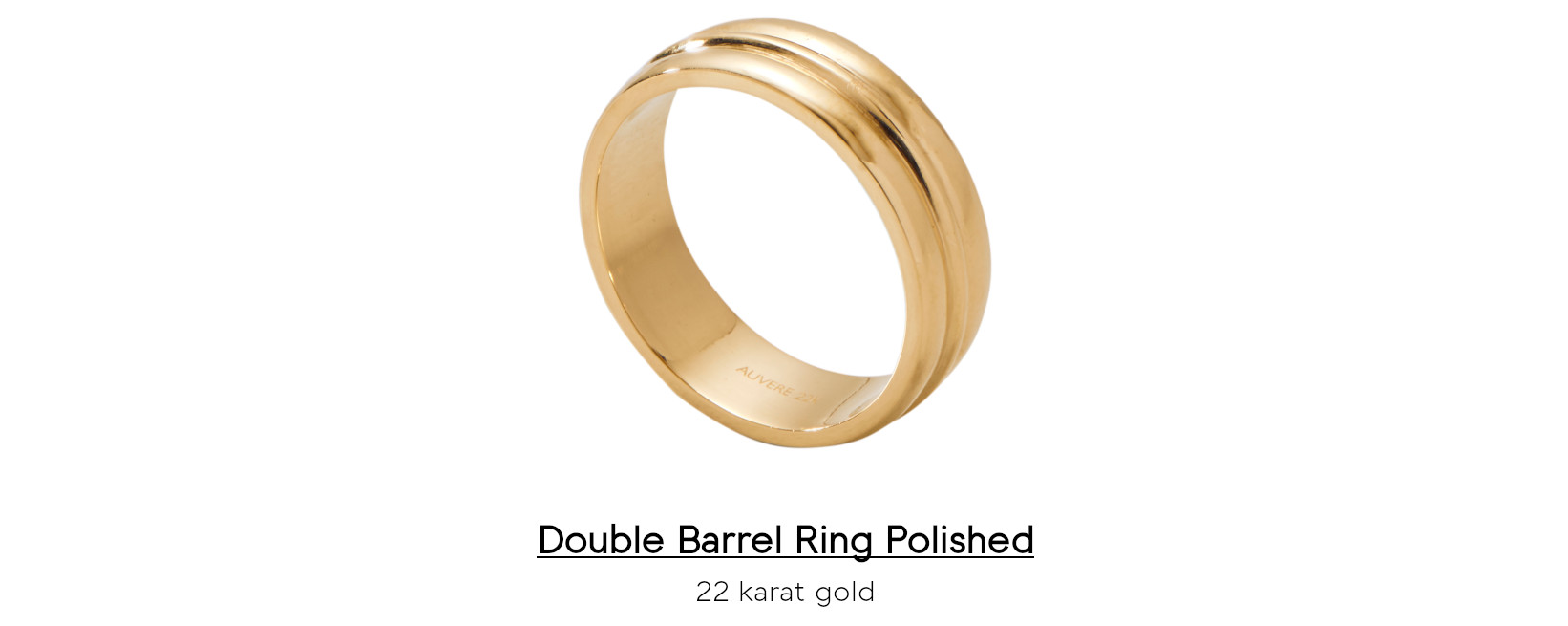 Double Barrel Ring Polished
