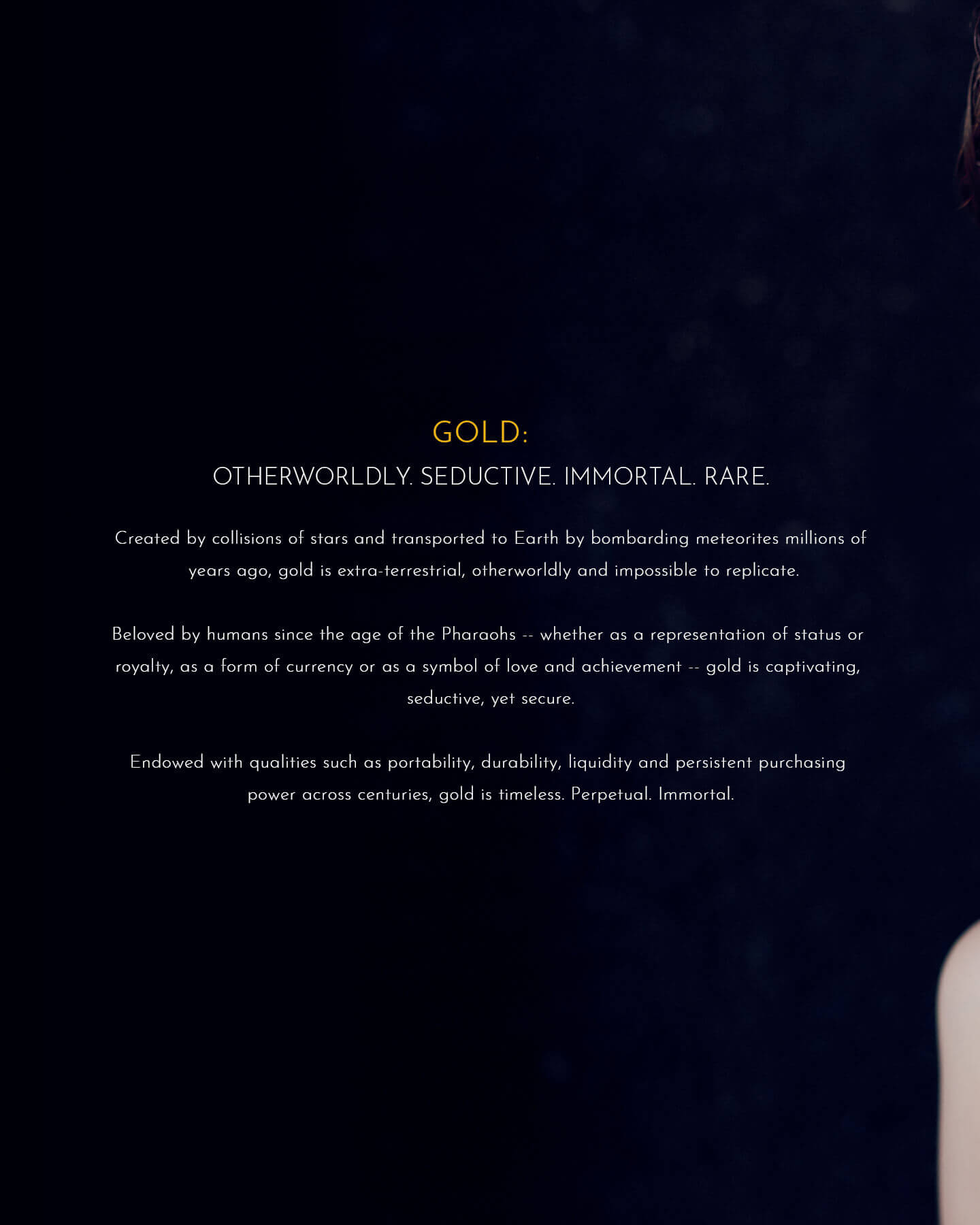 Auvere Cosmic Gold Look Book 22 and 24 karat gold jewelry