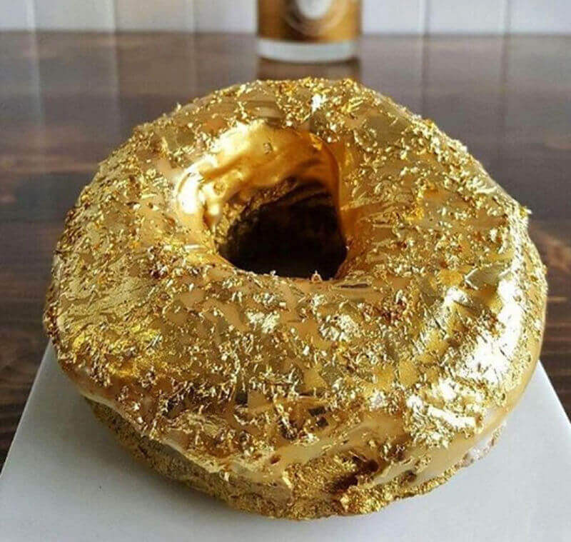 The first hipster donut from Brooklyn-based, The Manila Social Club can be had at a mere $100, The Golden Cristal Ube Donut